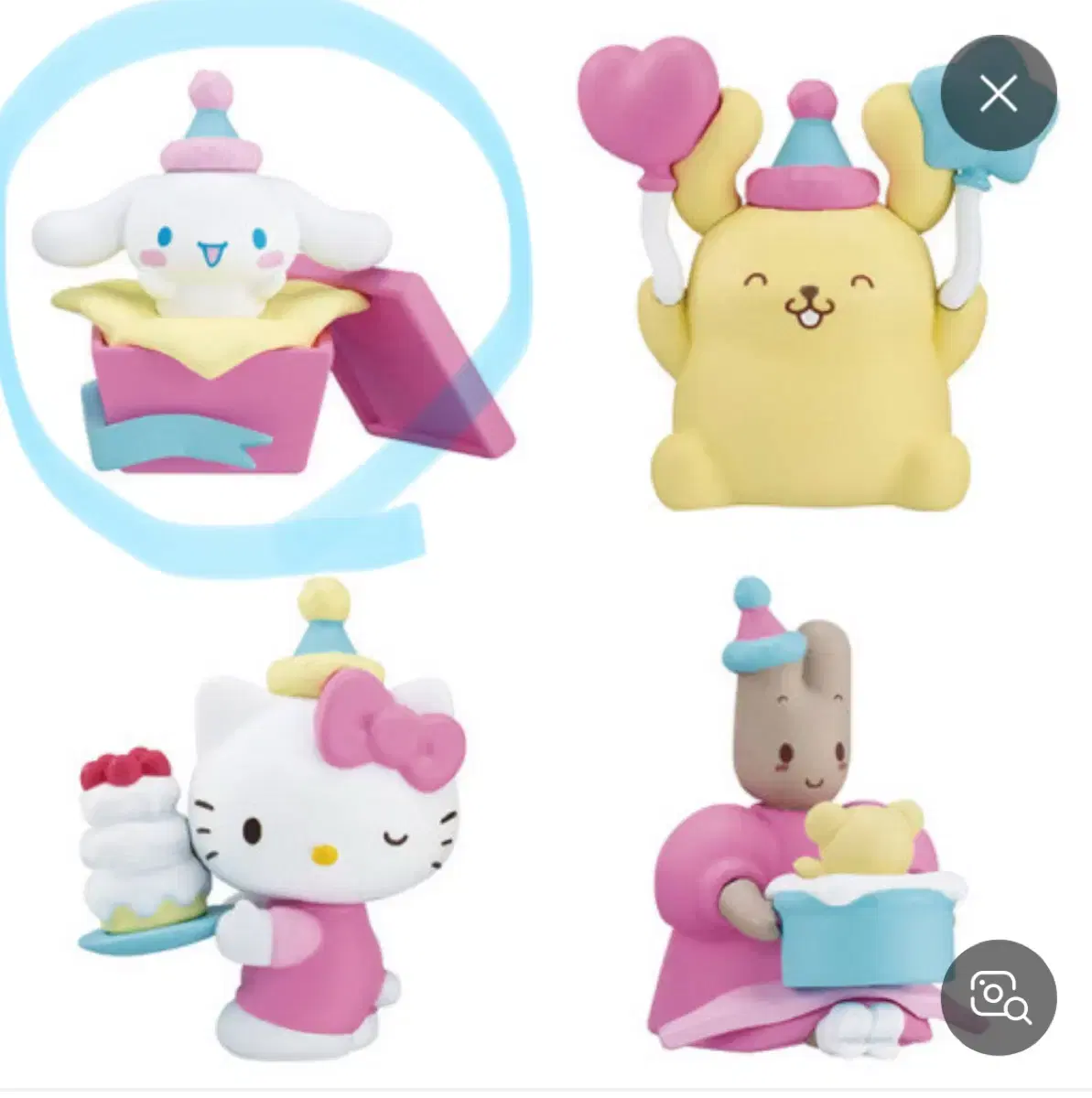 산리오 다함께 모두 함께 축하해요 피규어 시나모롤 가챠 랜덤 토끼