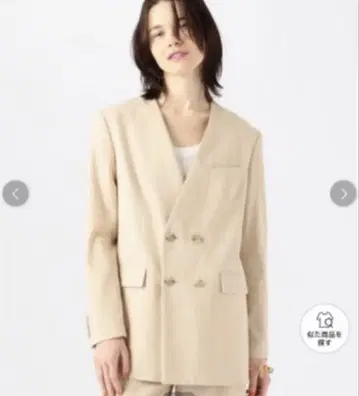 미사용 새상품! 썸머 부클 트위드 노카라 자켓