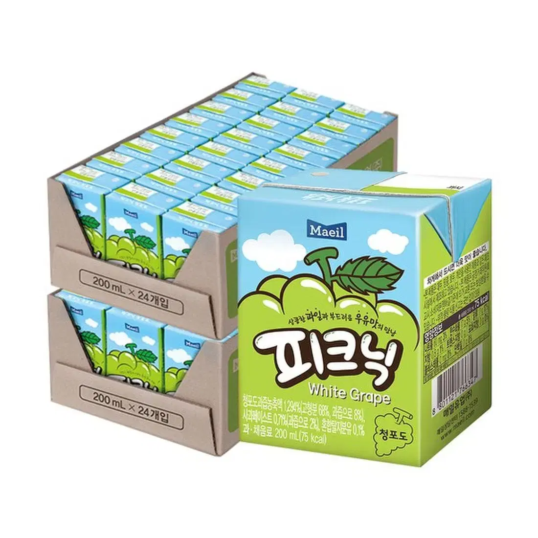 무료배송-피크닉 청포도 200ml 48팩 매일유업