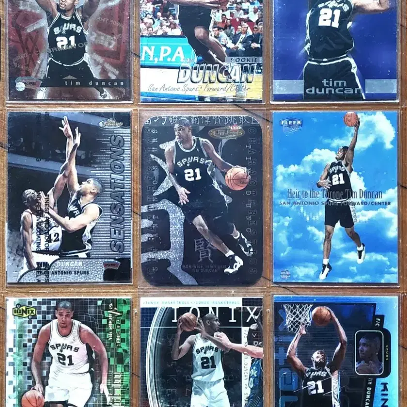 9-card set of Tim Duncan basketball cards (bulk) #팀던컨,#9자일괄