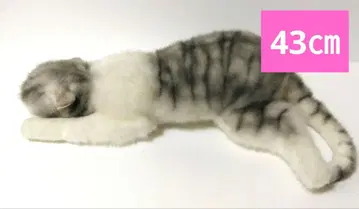 리얼 고양이 봉제 인형 누워 있는 고양이 애니멀 동물