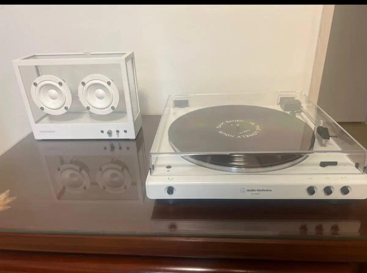 Audio-Technica Turntable & Transparent Small Speaker
