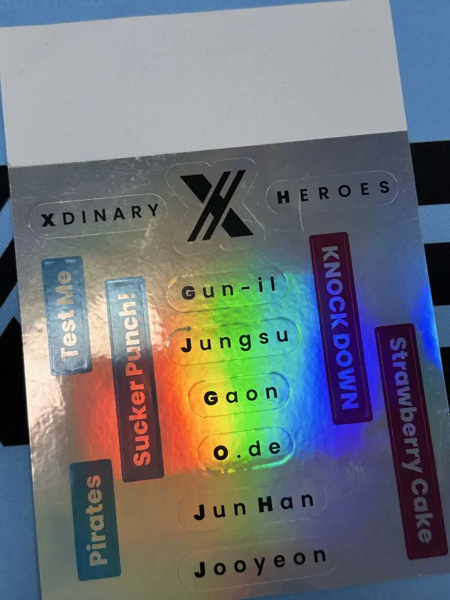 엑디즈 헬로월드 테스트미 홀로그램 스티커
