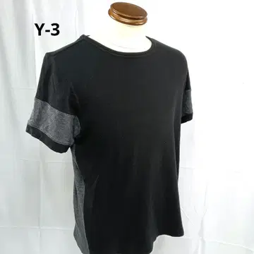 Y-3 Waisley 반팔 티셔츠 검정 그레이 스트라이프 XL사이즈