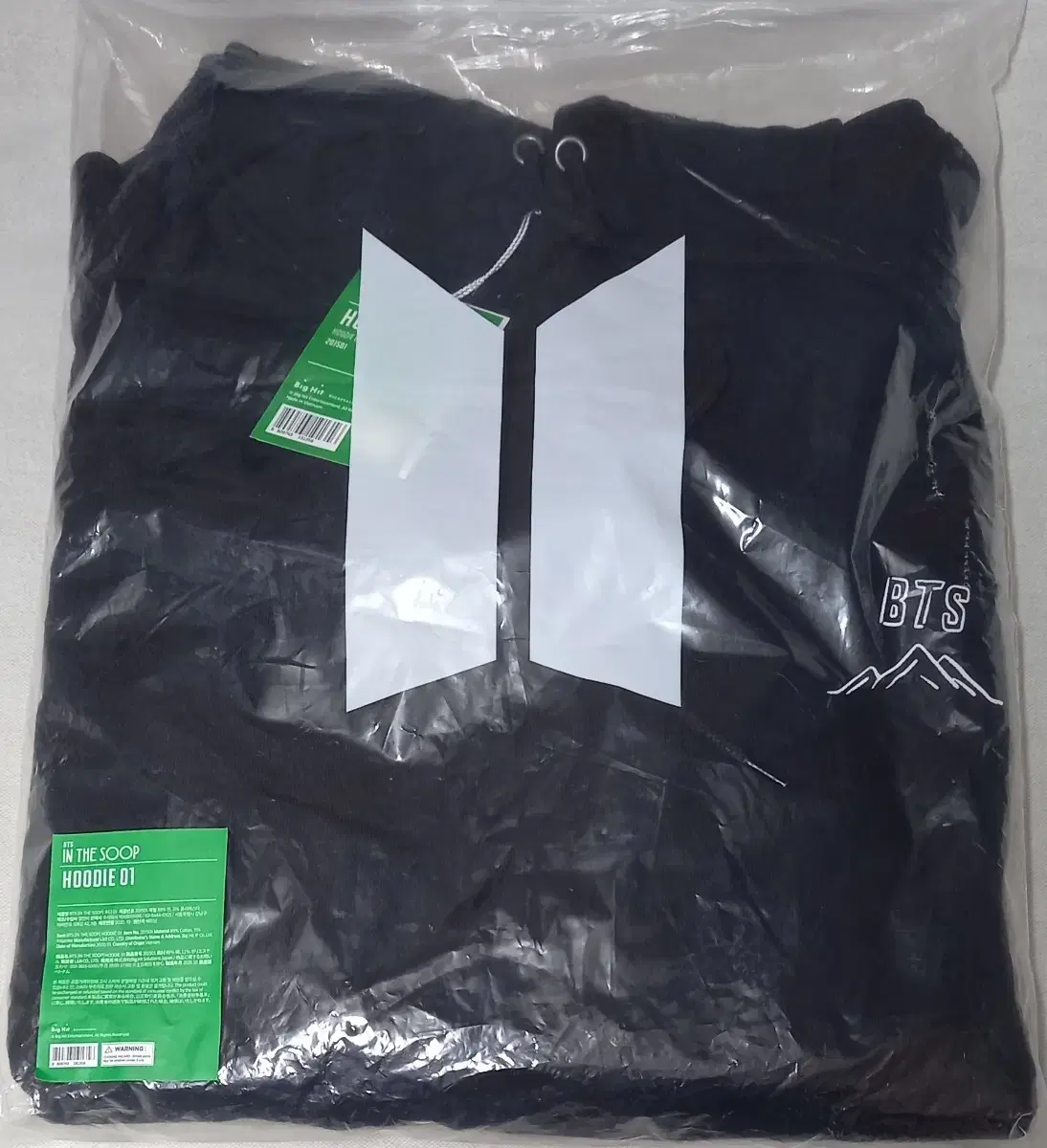 방탄 BTS 인더숲 후디 블랙 M 긴팔 티셔츠