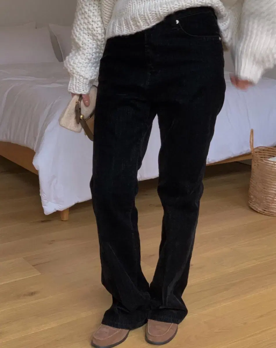 mare 마레 도매택 벨벳 데님 부츠컷 팬츠m
