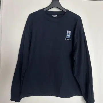 에펠탑 프린트 네이비 트레이닝복 XL
