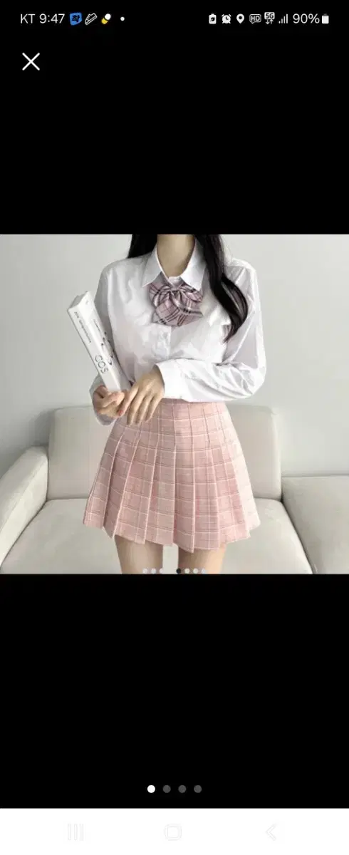 School uniform style skirt shirt tie set