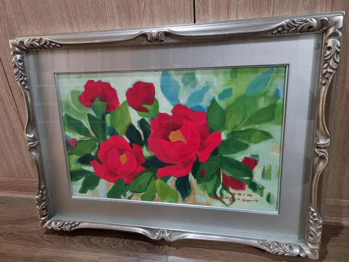 모란꽃 유화그림 / 김희옥 작가