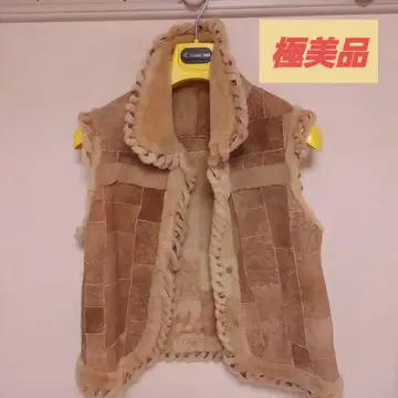 천연 가죽 무스탕 베스트 [새상품급]