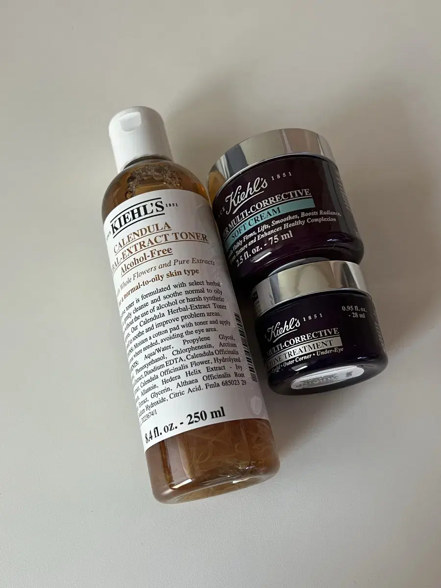 새제품) 50%off 키엘 화장품 카렌듈라 토너, 수퍼멀티크림, 아이크림