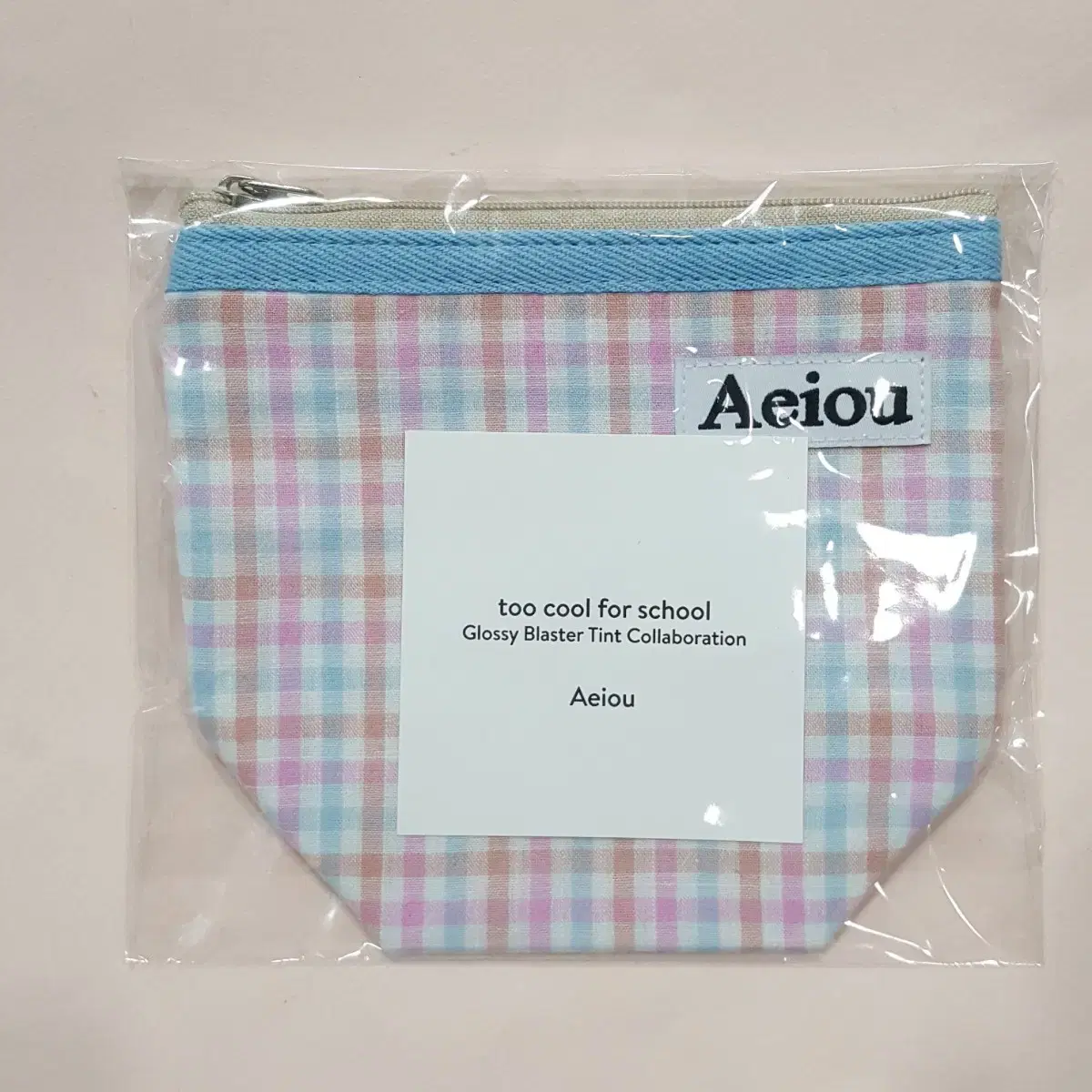 투쿨포스쿨 aeiou 아에이오우 파우치 블루 미개봉 새상품