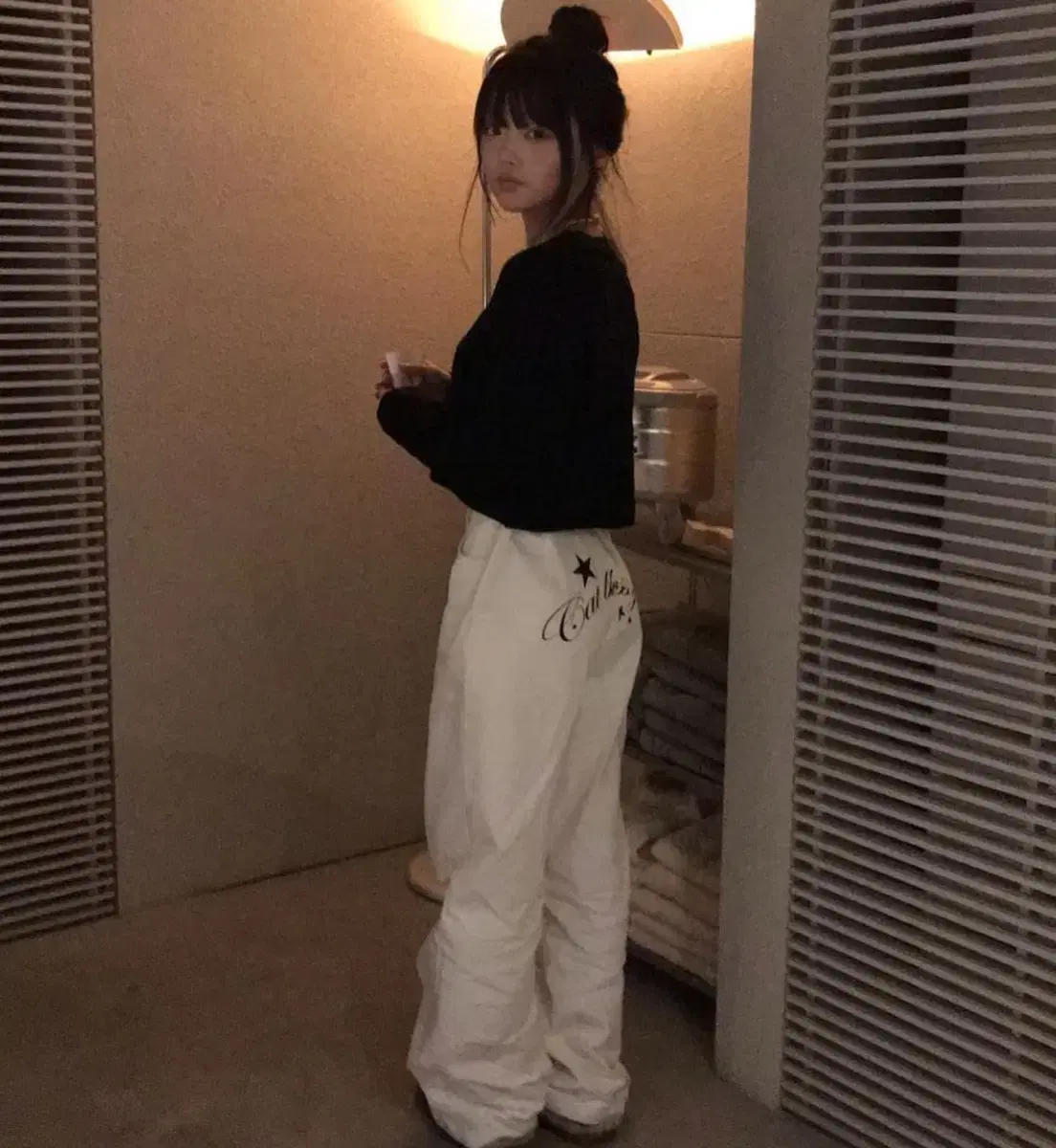 잇자바이브 레터링 코튼 팬츠 lettering chino pants