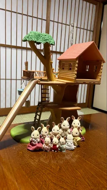 실바니안 패밀리 트리하우스 토끼 10마리 포함