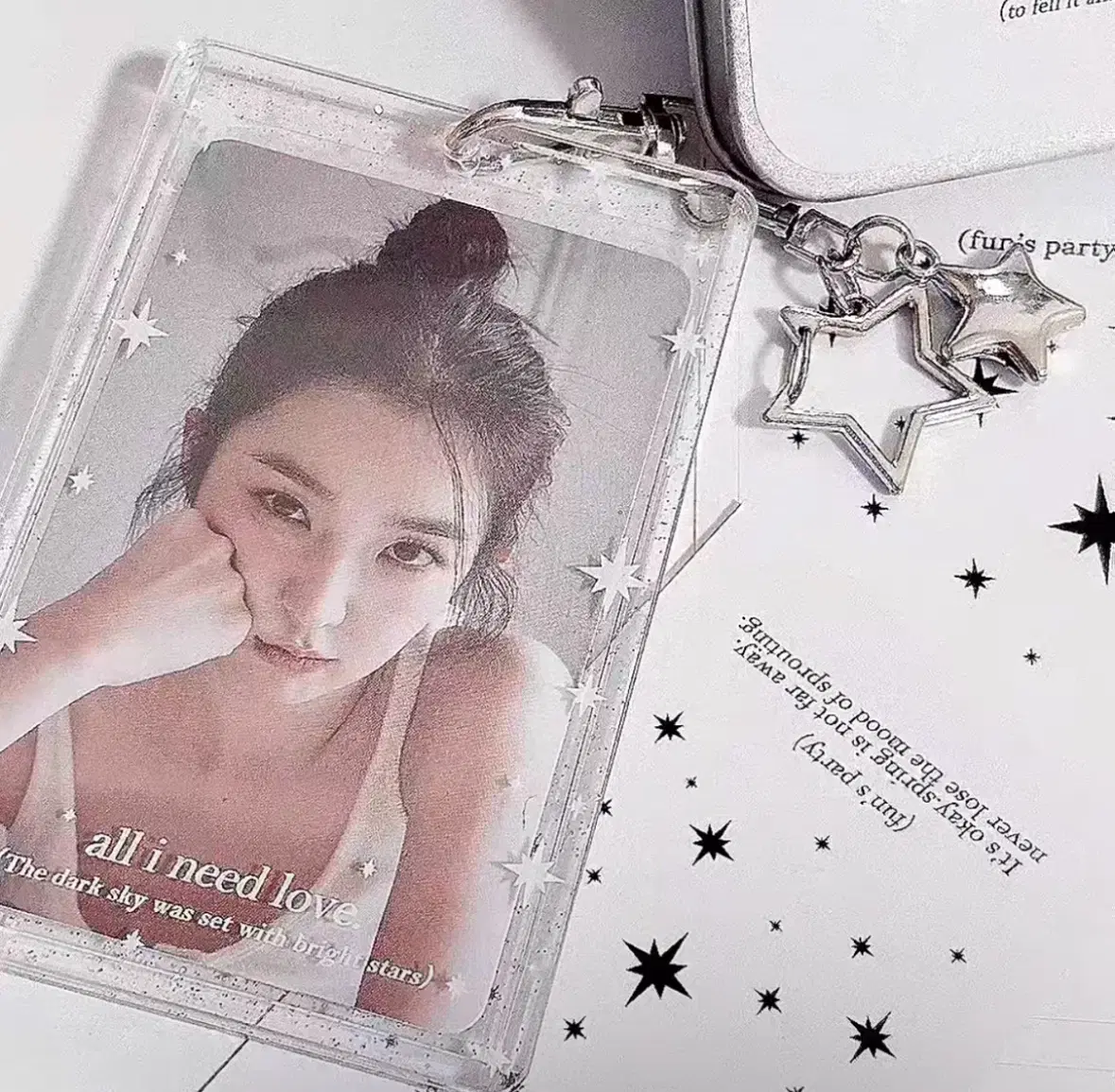 글리터 포카홀더 세븐틴 포카파우치 플레이브 치이카와 탑꾸 온앤오프
