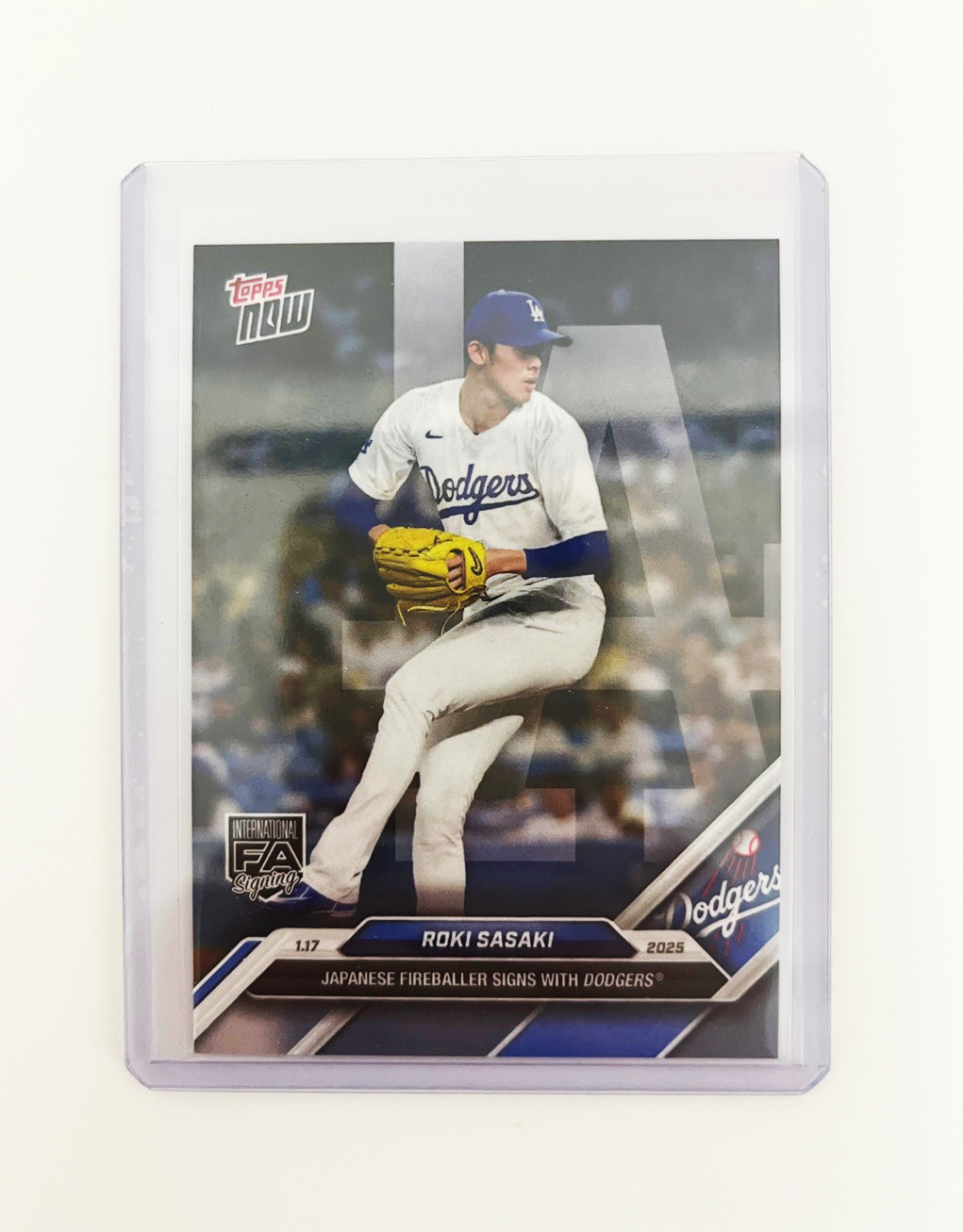 Topps Now Dodgers Sasaki Roki Contract Commemorative Limited Edition Card