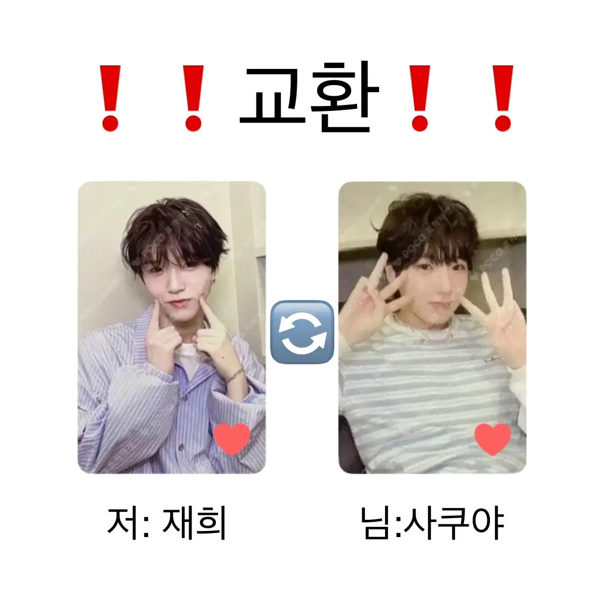 교환 엔시티 위시 2025 시즌그리팅 시그 엠디 트레카 포카 재희 사쿠야