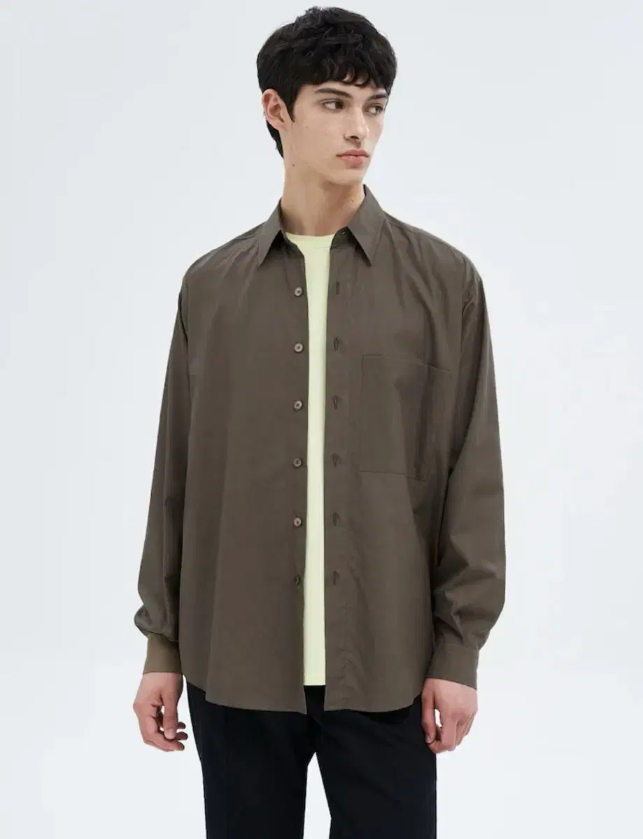 오라리 24fw 트윌 빅 셔츠