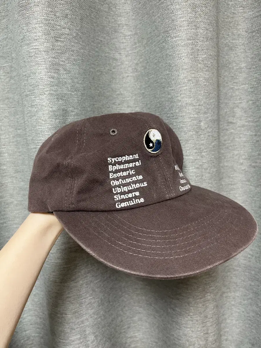 패슬 fastle yin yang washed cap brown cap