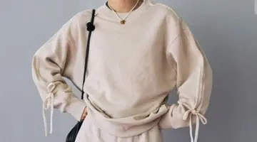 프릭스 스토어 벨로아 리본 라인 속기모 맨투맨 풀오버