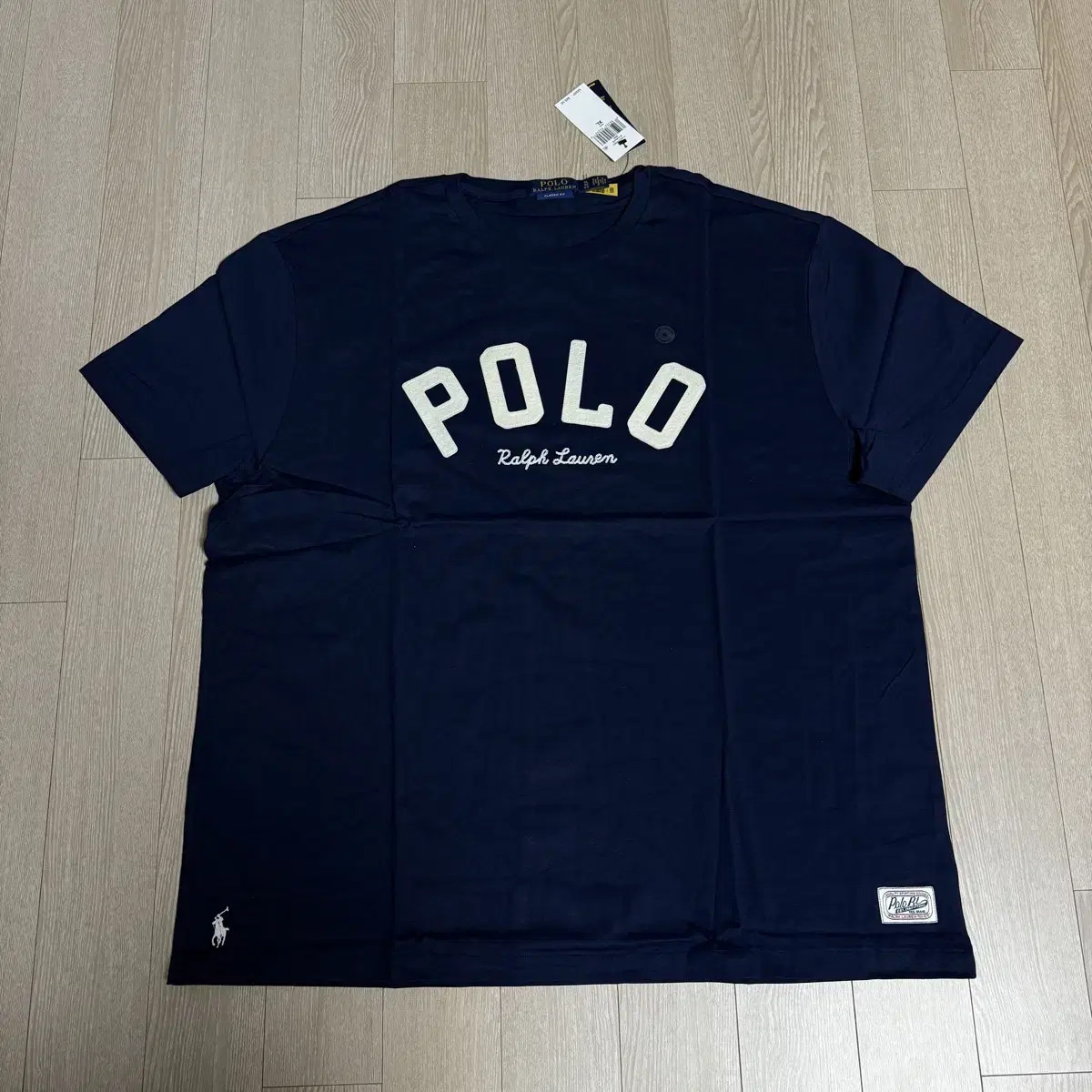 (XL, 새상품) POLO 폴로 클래식핏 로고 티셔츠 반팔 네이비