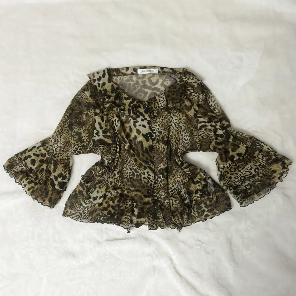Demisienne Onegyaru Leopard Shirring Blouse