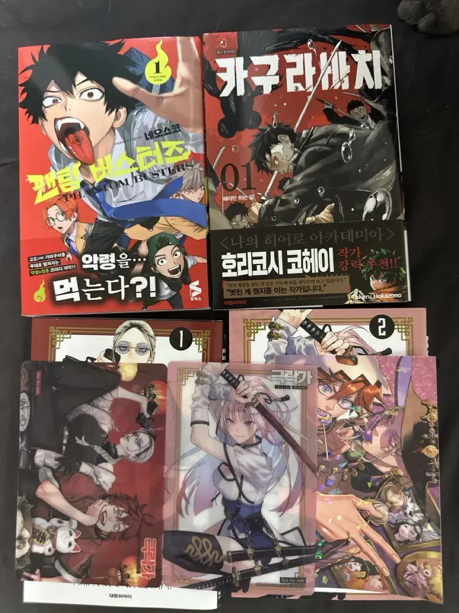 We sell Phantom Busters, Kagura-Bachi, and Gokuraku-ga comic books.