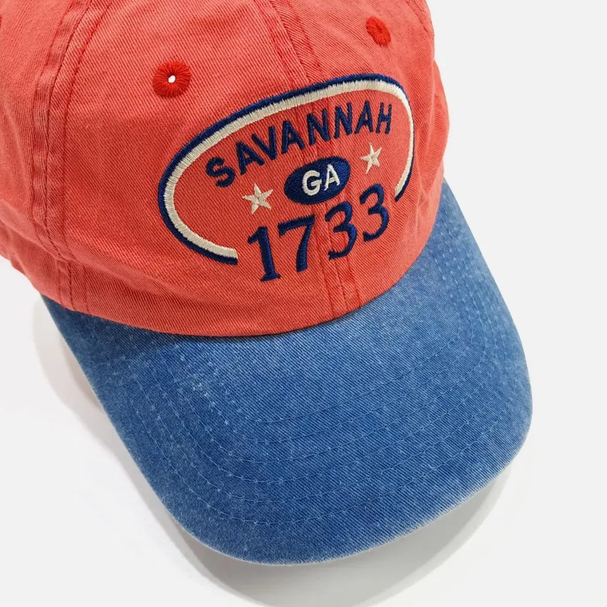 SAVANNAH 1733 빈티지 투톤 볼캡 모자