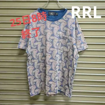 RRL 페이즐리 티셔츠 남성용 XL