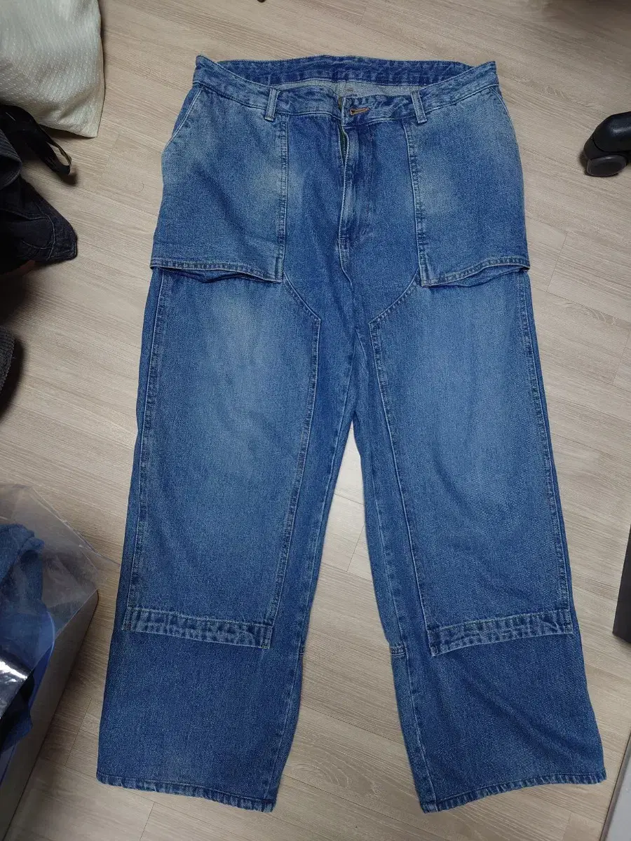 [50] 준지 더블니 카펜터 데님 팬츠 블루
