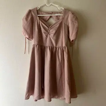 TITIY&CO 데콜테 크로스 원피스 핑크