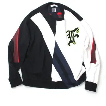 FACETASM RIB SWEAT SHIRT FACETASM RUGBY MIX RIB SWEAT SHIRT