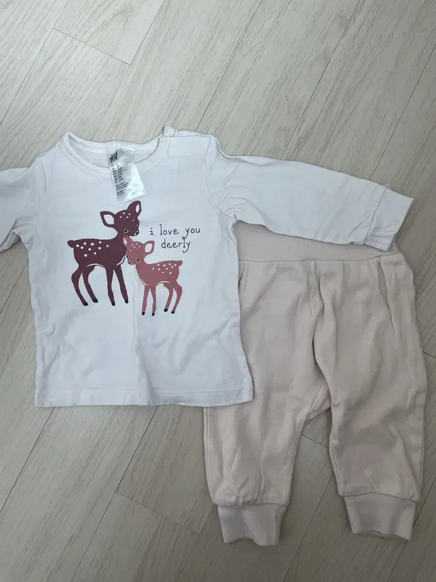 H&M 바디수트 1-2m, 아기옷 2세트 2-4m