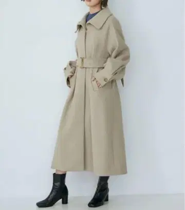 MURUA 스탠드 카라 코트 아이보리 S(1)
