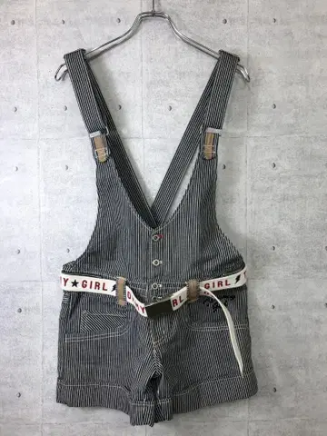 tommy girl 구제 의류 로고 GI 벨트 포함 히코리 데님 살로펫