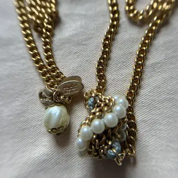 rada 라다 이탈리아 펄 골드 체인 롱 목걸이