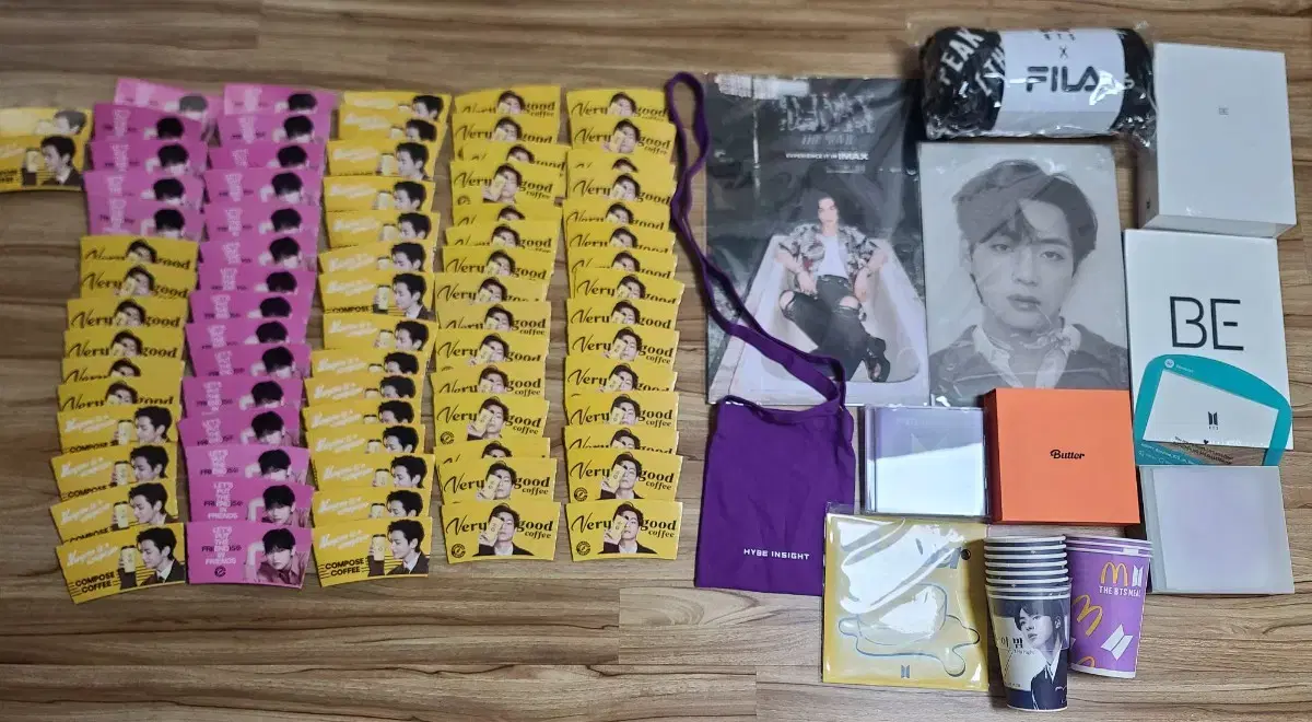 BTS 방탄 휠라담요 버터바이닐 슈취타 일괄