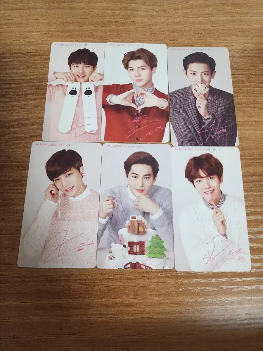 엑소 exo 베스킨라빈스 베라 포카 포토카드 세트