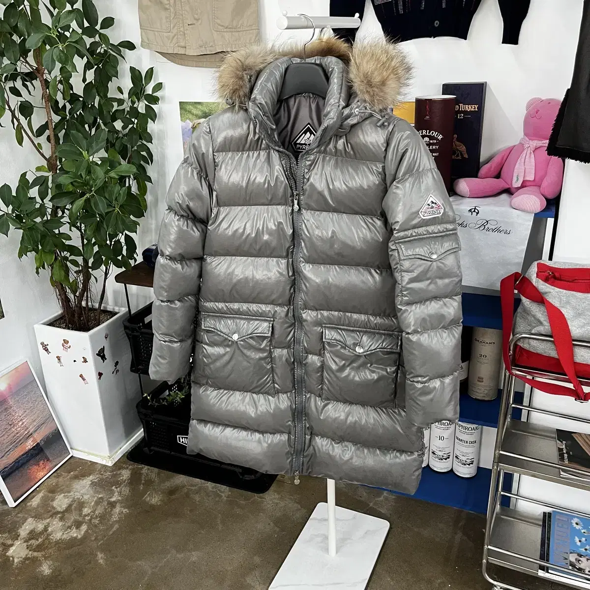 피레넥스 우먼 구스다운 롱패딩 38