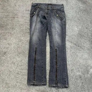 00s Morgan y2k 플레어 ZIP Black Denim
