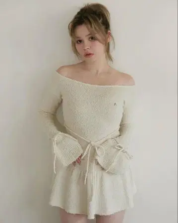 ANDMARY 세일러 니트 미니 원피스