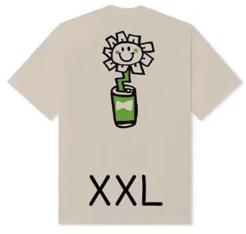 GREEN DAY VERDY 콜라보 티셔츠 베이지 2XL 사이즈
