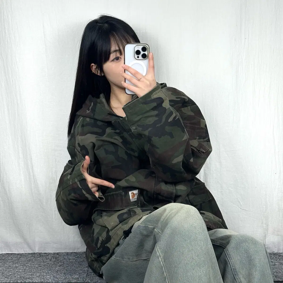 칼하트 카모 자켓 xl