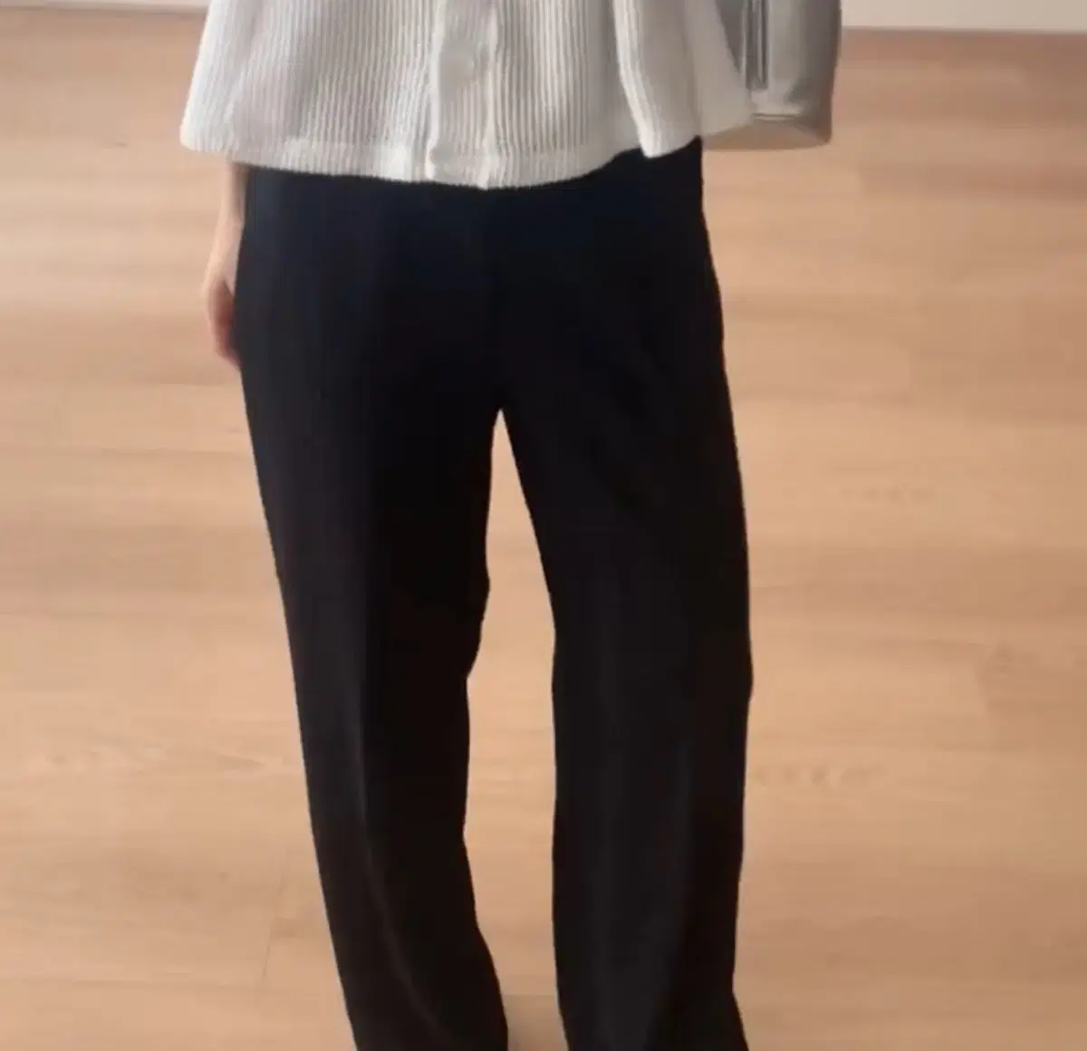 검정 와이드 바지