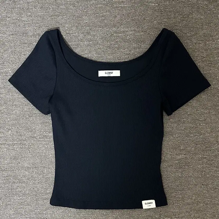 GLOWNY | 글로니 GLONY G Classic Rib Tee Black #Glowny,#글