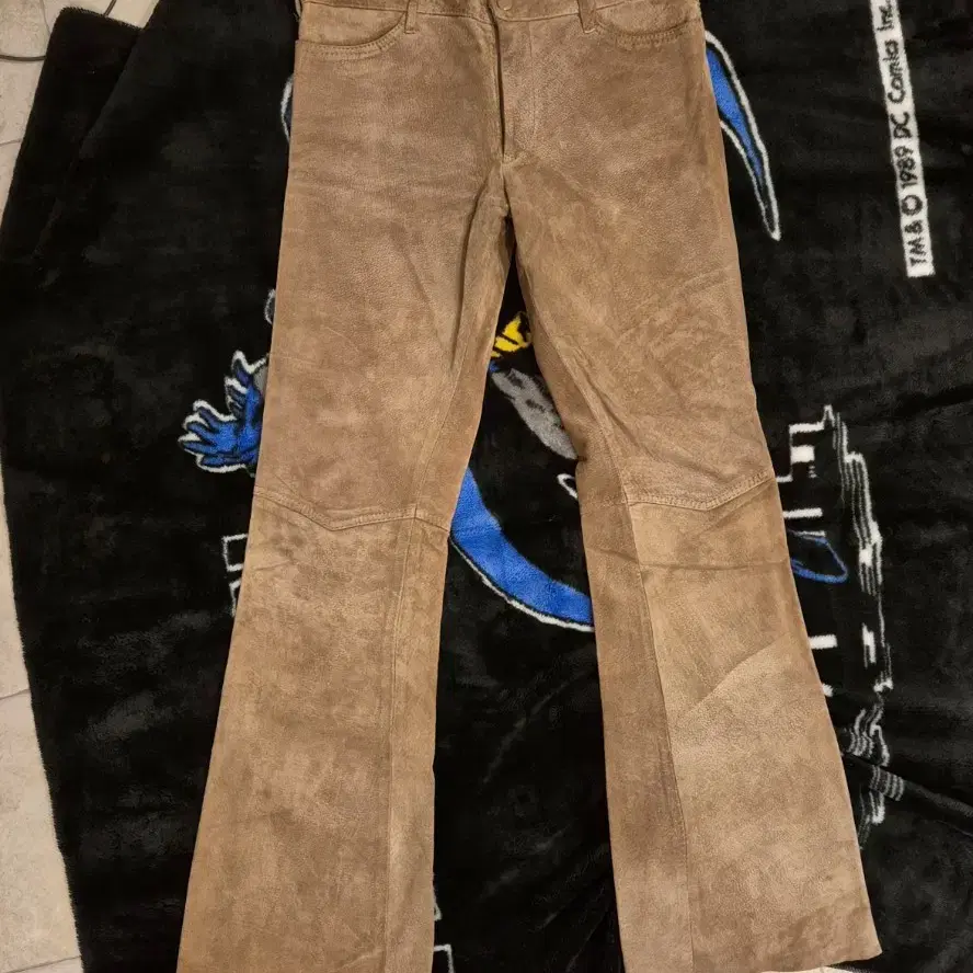70s Pioneer Wear 빈티지 스웨이드 벨바텀 부츠컷 34