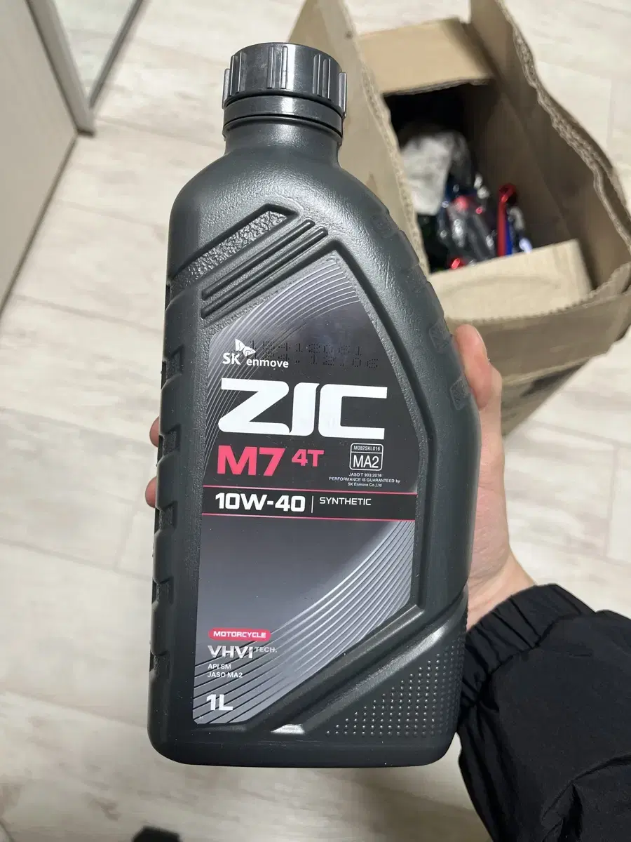 SK ZIC 10W40 오토바이 엔진오일 1리터 M7 4T 4행정 바이크