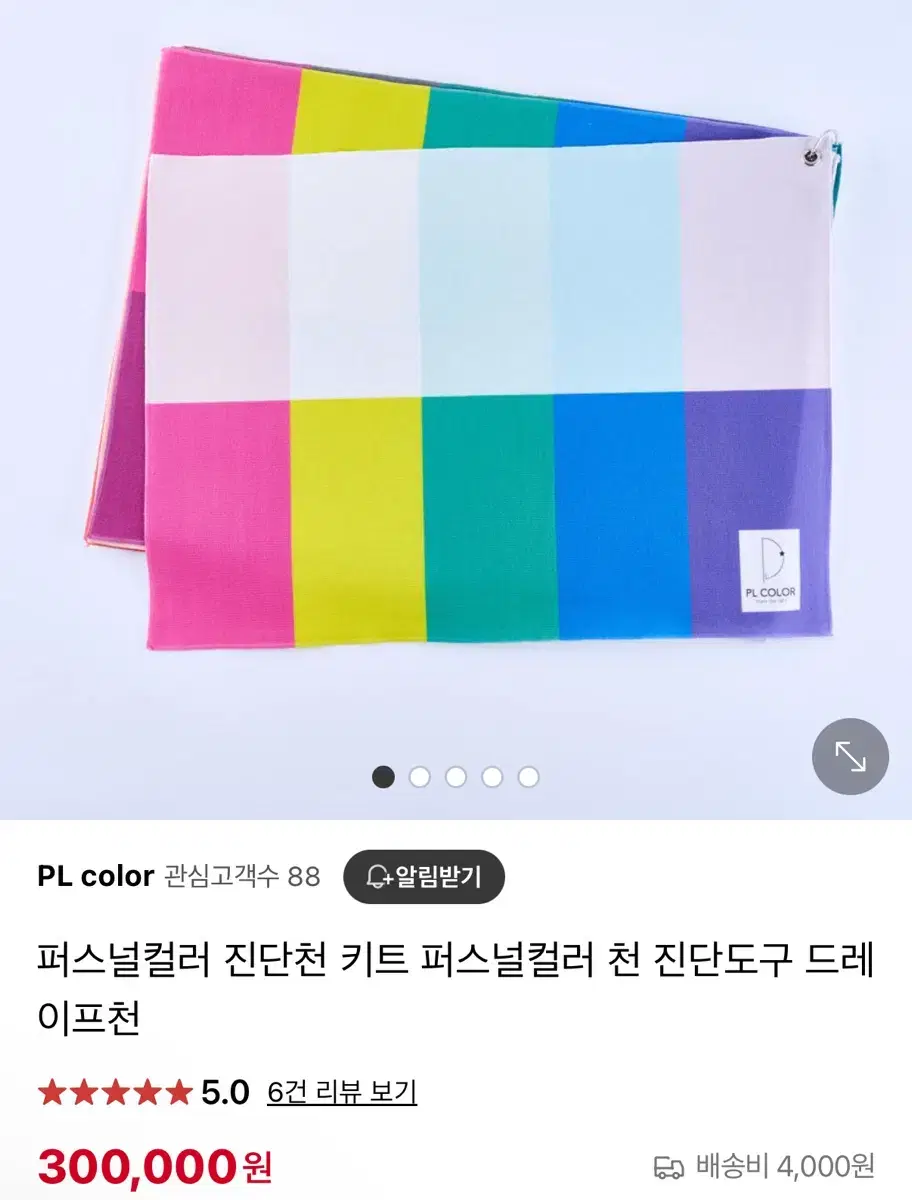 피엘컬러 퍼스널컬러 전문가용 진단천 키트