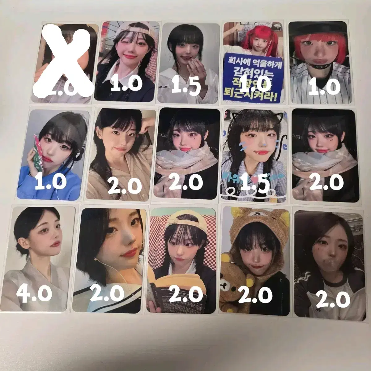 QWER 쵸단 마젠타 히나 시연 미공포 응모자 당첨자 포토카드