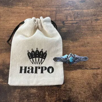 HARPO 터콰이즈 스톤 실버 브로치
